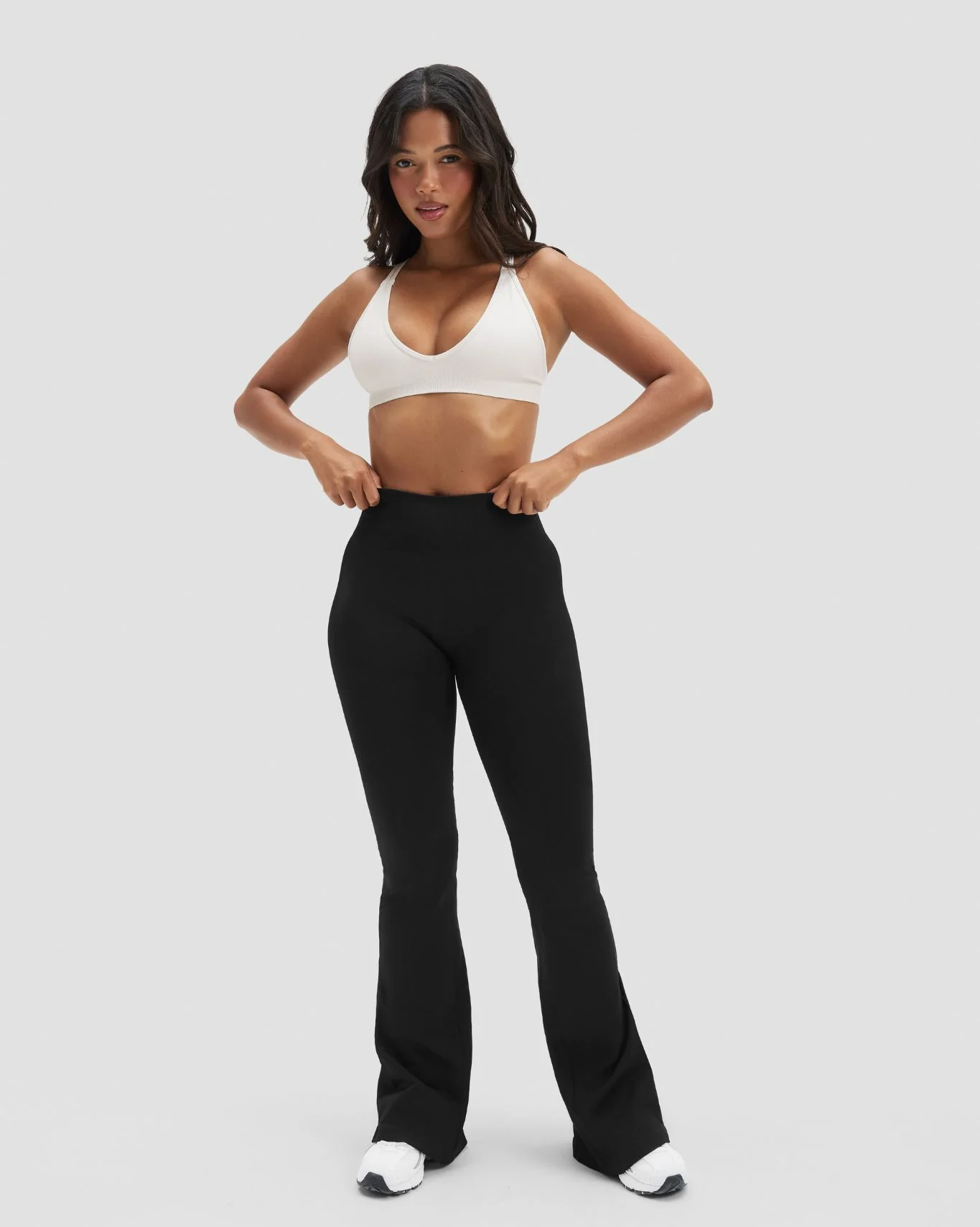 Elevate™ Sculpting High Waist Flare Leggings | Night Black - Image 3