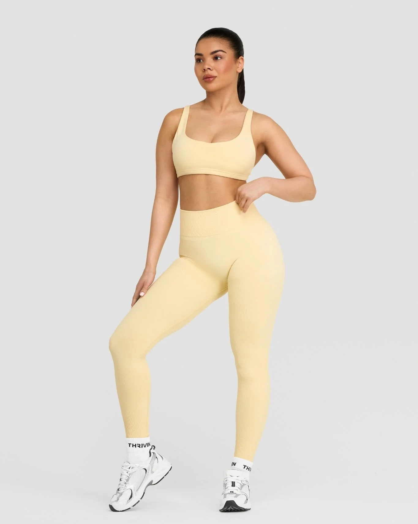 Elevate™ Sculpting High Waist Scrunch Leggings | Golden Butter