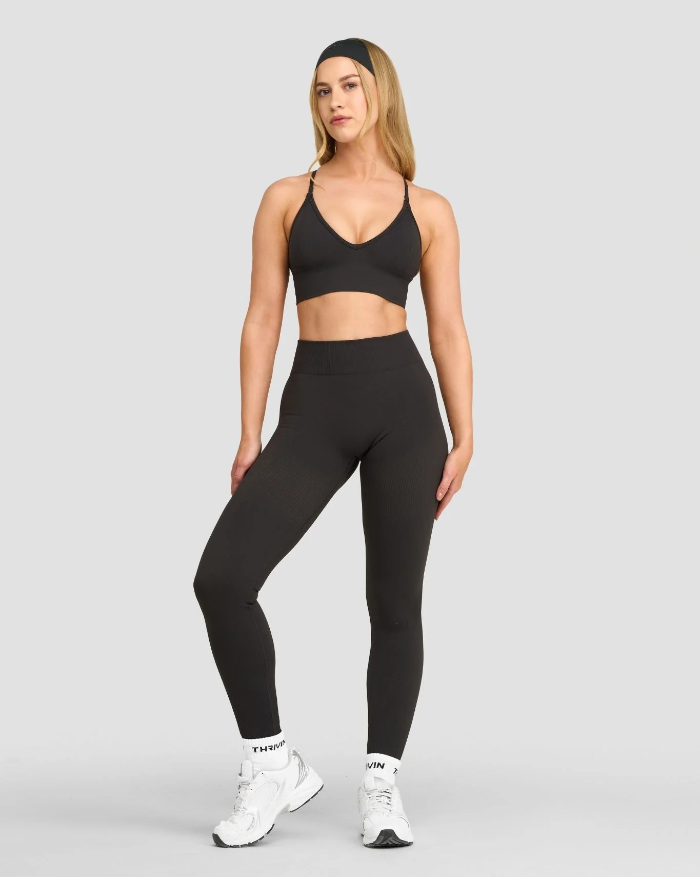 Elevate™ Sculpting Mid Waist Scrunch Leggings | Charcoal Grey - Image 5