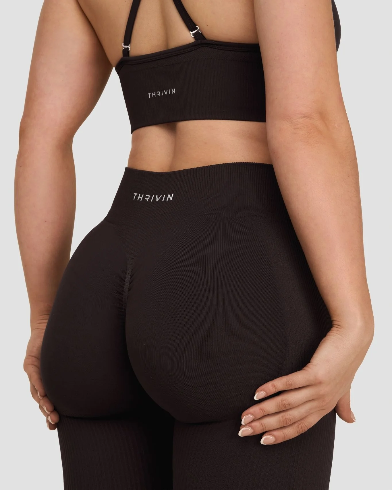 Elevate™ Sculpting Mid Waist Scrunch Leggings | Coffee - Image 2