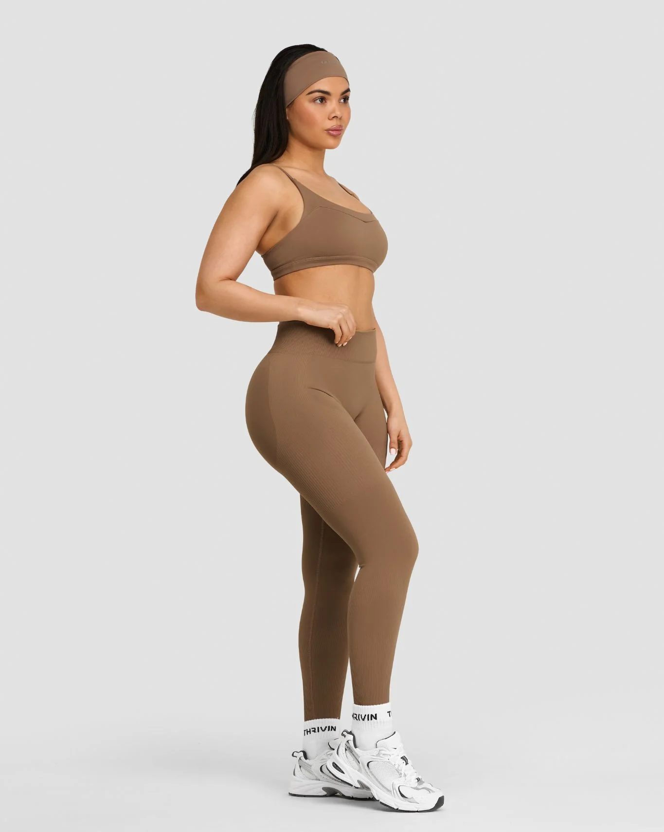 Elevate™ Sculpting Mid Waist Scrunch Leggings | Toffee - Image 4