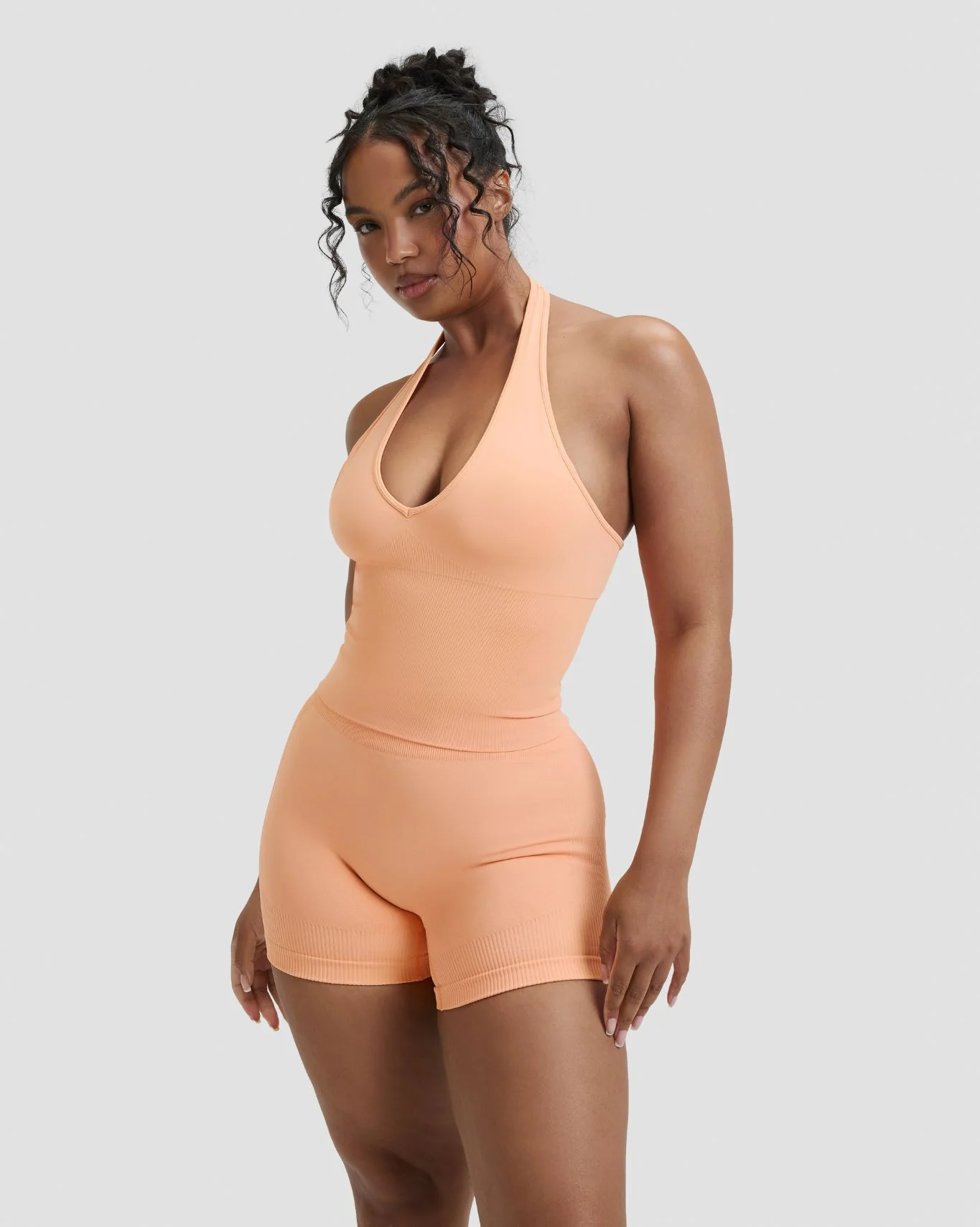 Elevate™ Sculpting Seamless Halterneck Top | Melon Ice - Image 4