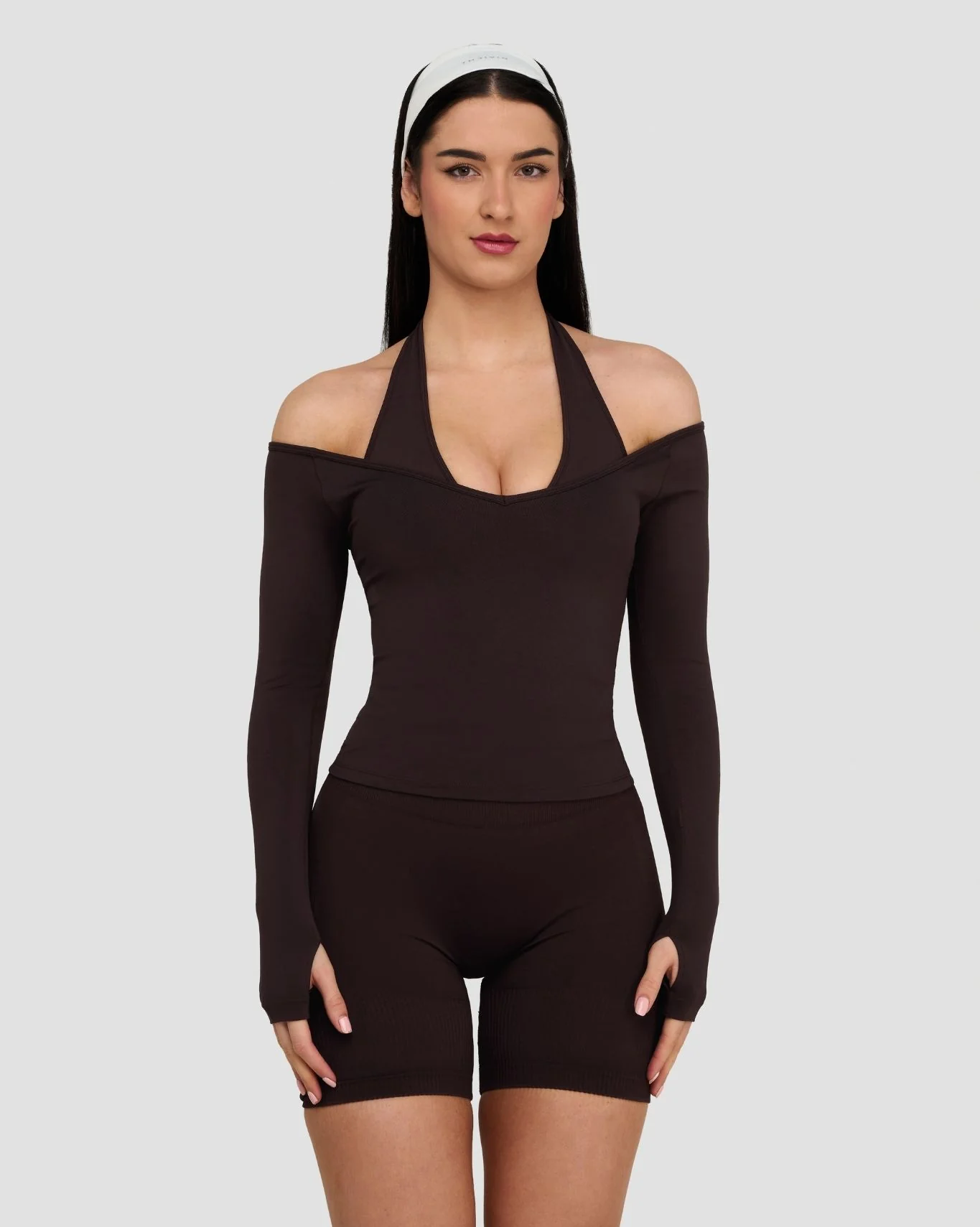 Elevate™ Sculpting Seamless V-Neck Top | Coffee - Image 5